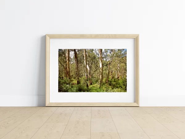 Watercolour Print Among The Gumtrees iconic Australiana.