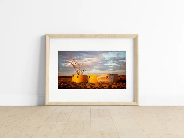 Watercolour Print Laverton is located on the edge of Australia's two largest deserts – the Victoria and the Great Sandy