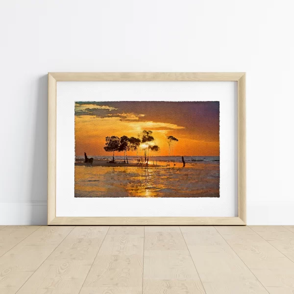 Watercolour Print of Norfolk Island a beautiful slice of paradise Australia