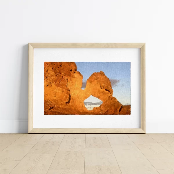 Water Colour Print of Hollow Rock Narooma New South Wales