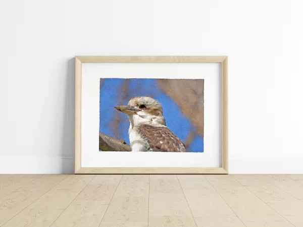 Watercolour Print of a Kookaburra sits on the old gum tree