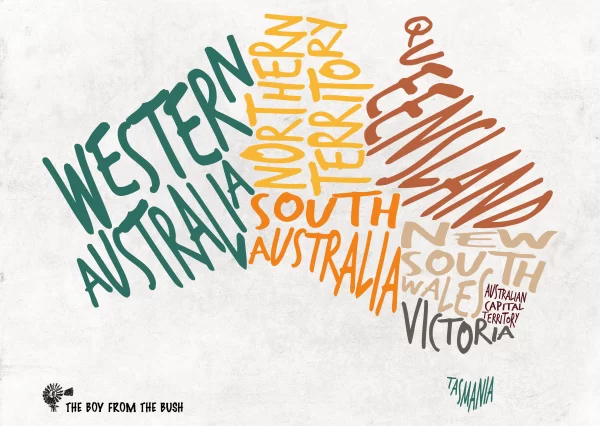 Australian States and Territories Graphic