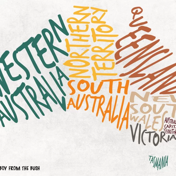 Australian States and Territories Graphic